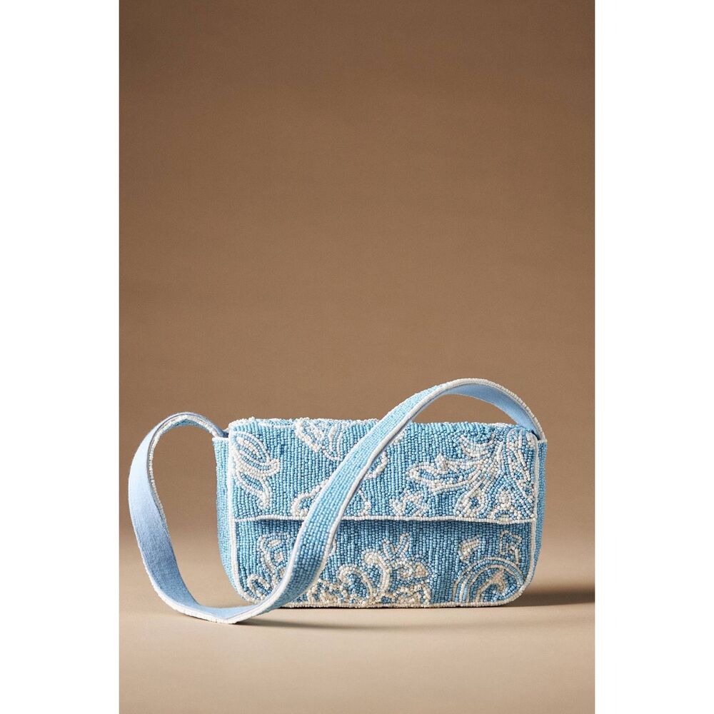 NWT Anthropologie The Fiona Beaded HandBag Floral Edition
